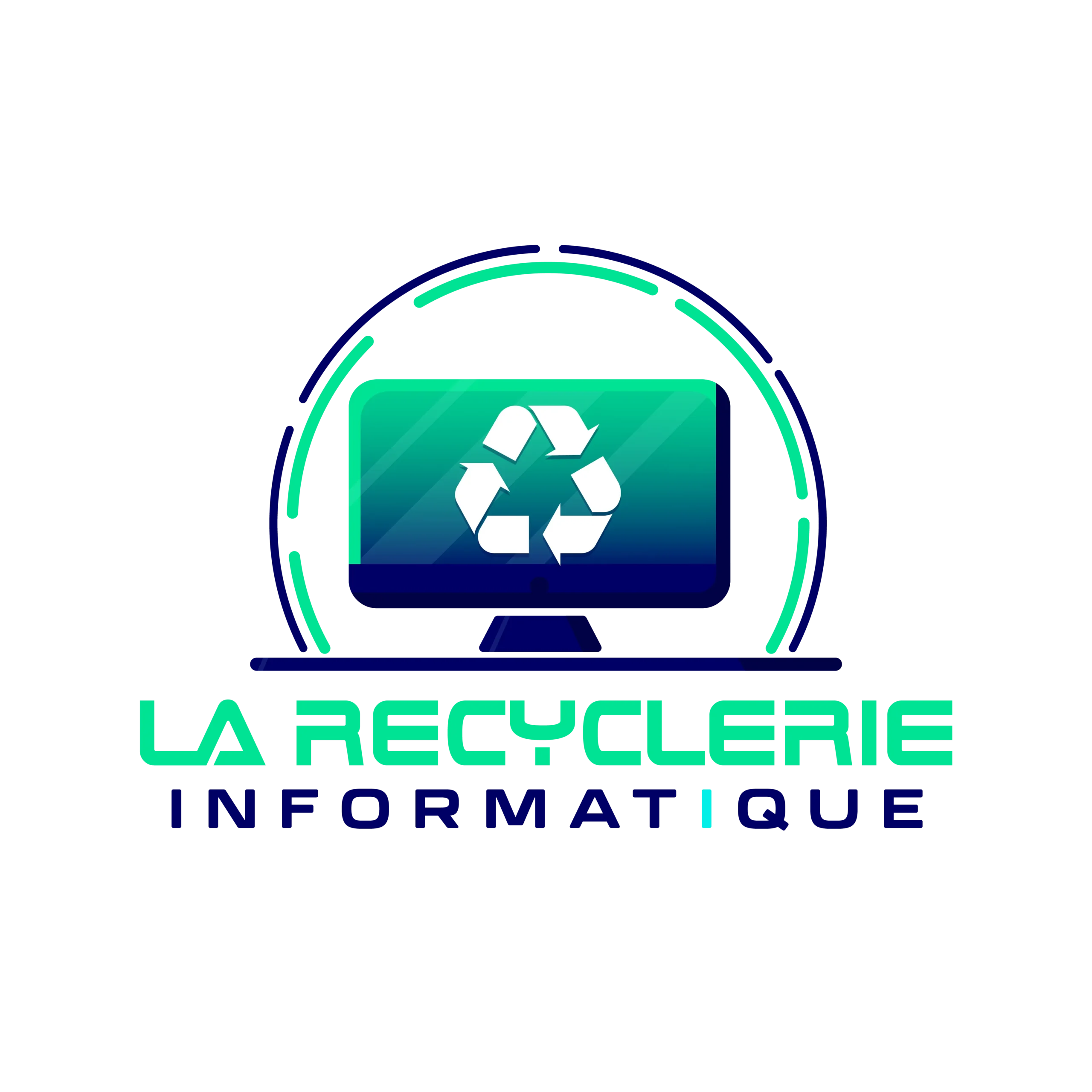 Logo de lLa Recyclerie Informatique sur fond transparent.